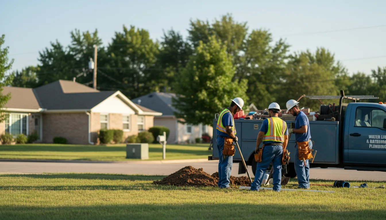 Residential water line and bathroom plumbing service in Owaneco, IL